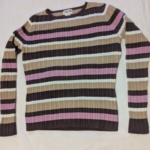 Vintage Cherokee Ribbed Striped Sweater
